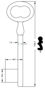 CLE MERMIER 119 MM ME240-8 Clés à Chiffres