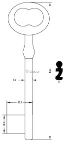 CLE MERMIER 140 MM ME250-6 Clés à Chiffres