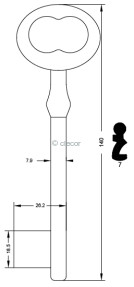 CLE MERMIER 140 MM ME250-7 Clés à Chiffres