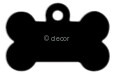 MEDAILLE DE CHIEN OS NOIR ALU ANODISE 19 X 32 LOT DE 10