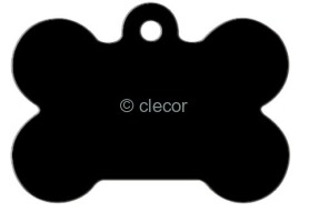 MEDAILLE DE CHIEN OS NOIR ALU ANODISE 25 X 38 LOT DE 10 Médaille
