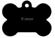 MEDAILLE DE CHIEN OS NOIR ALU ANODISE 25 X 38 LOT DE 10