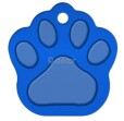 MEDAILLE PATTE DE CHIEN OS BLEUE ALU ANODISE 35 X 33 LOT DE 10
