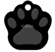 MEDAILLE PATTE DE CHIEN OS NOIRE ALU ANODISE 28 X 36 LOT DE 10