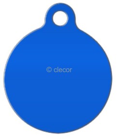MEDAILLE RONDE BLEUE ALU ANODISE Ø 25 LOT DE 10 Médaille