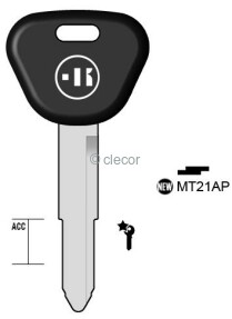 CLE A TÊTE PLASTIQUE MT21AP Clés Auto