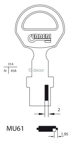 CLE MUEL MU61 Clés Muel