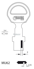 CLE MUEL MU62 Clés Muel