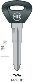 CLE A TÊTE PLASTIQUE MZ20P Clés Auto
