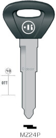CLE A TÊTE PLASTIQUE MZ24P Clés Auto