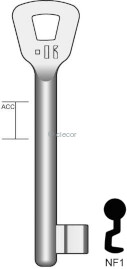 CLE NEMEF ZAMAK LONGUE NF1 Clés à Chiffres