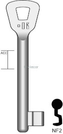 CLE NEMEF ZAMAK LONGUE NF2 Clés à Chiffres