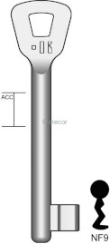 CLE NEMEF ZAMAK LONGUE NF9 Clés à Chiffres