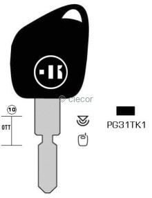 CLE TRANSPONDEUR PG31TK-1 Clés Transpondeurs