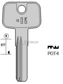 CLE A POINTS POT4 Clés à Points