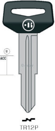 CLE A TÊTE PLASTIQUE TR12P Clés Auto