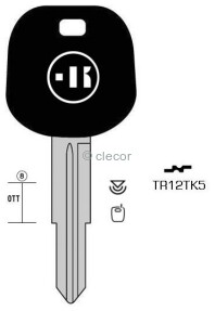 CLE TRANSPONDEUR TR12TK5 Clés Transpondeurs