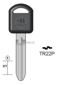 CLE A TÊTE PLASTIQUE SPÉCIALES TR22P Clés Auto