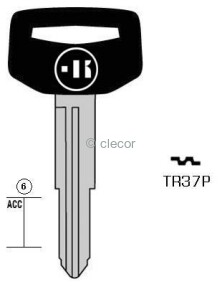 CLE A TÊTE PLASTIQUE TR37P Clés Auto