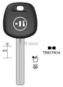 CLE TRANSPONDEUR TR51TK Clés Transpondeurs