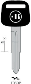 CLE A TÊTE PLASTIQUE TR60P Clés Auto