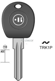 CLE A TÊTE PLASTIQUE TRK1P Clés Auto