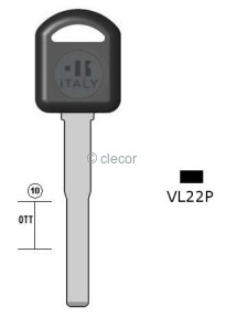 CLE A TÊTE PLASTIQUE SPÉCIALES VL22P Clés Auto