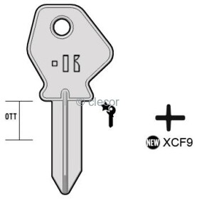 CLE CRUCIFORME XCF9 Clés à Pompes et Double panneton