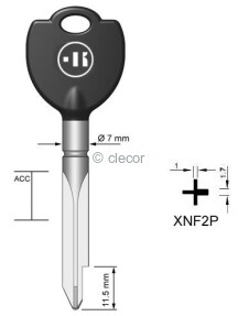 CLE CRUCIFORME XNF2P Clés à Pompes et Double panneton