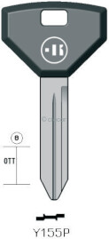 CLE A TÊTE PLASTIQUE Y155P Clés Auto