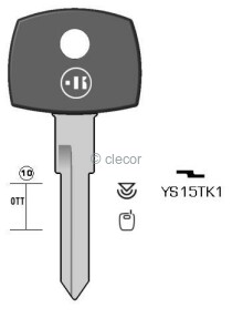 CLE TRANSPONDEUR YS15TK1 Clés Transpondeurs